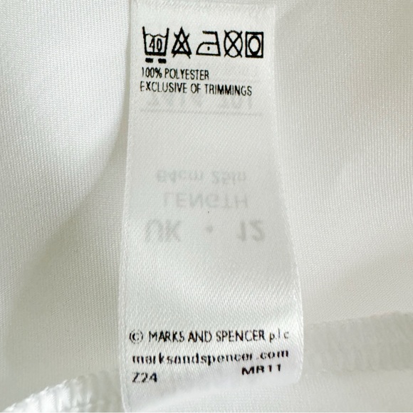 Marks & Spencer White Lace Trim Full Midi Slip Size 8 - Picture 14 of 16